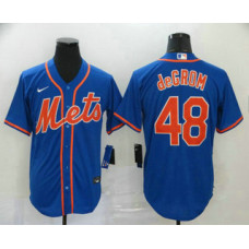 New York Mets #48 Jacob deGrom Blue Stitched Cool Base Jersey