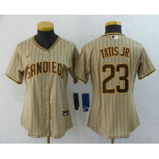 Women's San Diego Padres #23 Fernando Tatis Jr. Gray Stitched Cool Base Jersey