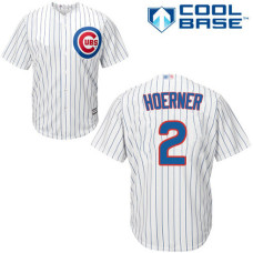 Chicago Cubs #2 Nico Hoerner White Home Baseball Cool Base Jersey