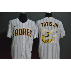San Diego Padres #23 Fernando Tatis Jr. White Team Logo Stitched Cool Base Jersey