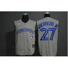 Toronto Blue Jays #27 Vladimir Guerrero Jr. Gray 2020 Cool and Refreshing Sleeveless Fan Stitched Jersey