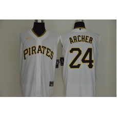 Pittsburgh Pirates #24 Chris Archer White 2020 Cool and Refreshing Sleeveless Fan Stitched Jersey