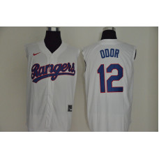 Texas Rangers #12 Rougned Odor White Cooperstown Collection 2020 Cool and Refreshing Sleeveless Fan Stitched Jersey