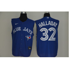 Toronto Blue Jays #32 Roy Halladay Blue 2020 Cool and Refreshing Sleeveless Fan Stitched Jersey