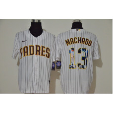 San Diego Padres #13 Manny Machado White Unforgettable Moment Stitched Fashion Cool Base Jersey