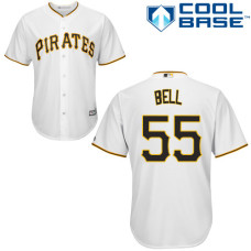 Pittsburgh Pirates #55 Josh Bell White Cool Base Stitched Baseball Jersey