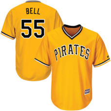 Pittsburgh Pirates #55 Josh Bell Gold Cool Base Stitched Baseball Jersey