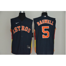 Houston Astros #5 Jeff Bagwell Navy Blue 2020 Cool and Refreshing Sleeveless Fan Stitched Jersey