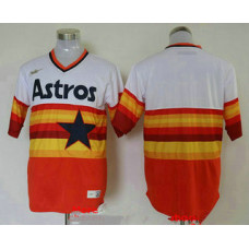 Houston Astros Team Orange Rainbow Cooperstown Stitched Cool Base Jersey