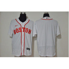 Boston Red Sox Team White Retro Stitched Flex Base Jersey