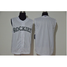 Colorado Rockies Team White 2020 Cool and Refreshing Sleeveless Fan Stitched Jersey