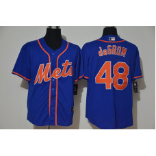 New York Mets #48 Jacob deGrom Blue Stitched Cool Base Jersey