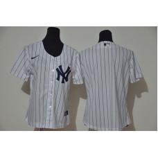 Women's New York Yankees Team White Home Stitched Cool Base Jersey