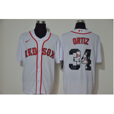 Boston Red Sox #34 David Ortiz White Unforgettable Moment Stitched Fashion Cool Base Jersey