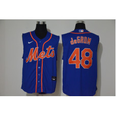 New York Mets #48 Jacob deGrom Blue 2020 Cool and Refreshing Sleeveless Fan Stitched Jersey