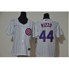 Women's Chicago Cubs #44 Anthony Rizzo White Stitched Cool Base Jersey