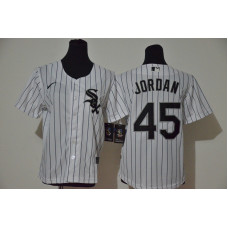 Women's Chicago White Sox #45 Michael Jordan White Stitched Cool Base Jersey