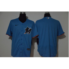 Miami Marlins Team Blue Stitched Flex Base Jersey