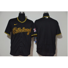 Pittsburgh Pirates Team Black Pullover Throwback Stitched Flex Base Jersey