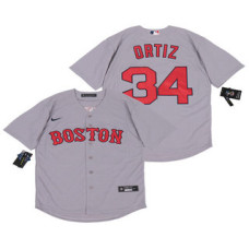Boston Red Sox #34 David Ortiz Gray Stitched Cool Base Jersey