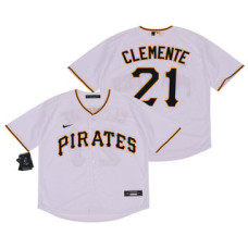 Pittsburgh Pirates #21 Roberto Clemente White Stitched Cool Base Jersey