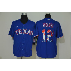 Texas Rangers #12 Rougned Odor Blue Team Logo Stitched Cool Base Jersey