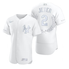 New York Yankees #2 Derek Jeter White Flexbase Fashion Jersey