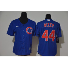 Youth Chicago Cubs #44 Anthony Rizzo Blue Stitched Cool Base Jersey