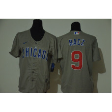 Youth Chicago Cubs #9 Javier Baez Gray Stitched Cool Base Jersey