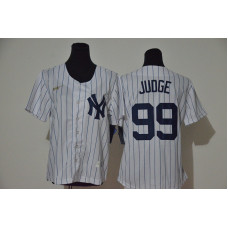 Women's New York Yankees #99 Judge White Throwback Stitched Cool Base Jersey