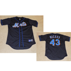 New York Mets #43 R.A.Dickey Majestic alternative black authentic game jersey