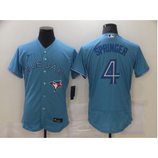 Toronto Blue Jays #4 George Springer Blue Stitched Flex Base Jersey