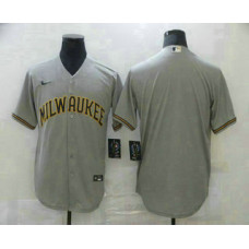 Milwaukee Brewers Team Gray Stitched Cool Base Jersey
