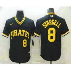 Pittsburgh Pirates #8 Willie Stargell Black Mesh Batting Practice Throwback Jersey