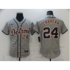 Detroit Tigers 24 Cabrera Gray Elite 2021 Jersey