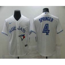Toronto Blue Jays #4 George Springer White Stitched Cool Base Jersey