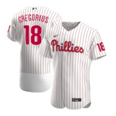 Philadelphia Phillies 18 Didi Gregorius White Alternate 2020 Flex Base Player Jersey