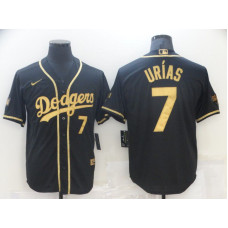 Los Angeles Dodgers #7 Julio Urias Black Gold Stitched Cool Base Jersey