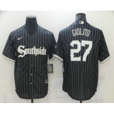 Chicago White Sox #27 Lucas Giolito Black 2021 City Connect Stitched Cool Base Jersey