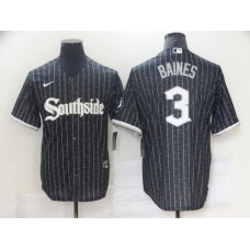 Chicago White Sox #3 Harold Baines Black 2021 City Connect Stitched Cool Base Jersey