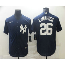 New York Yankees #26 DJ LeMahieu Navy Blue White Number Stitched Cool Base Jersey