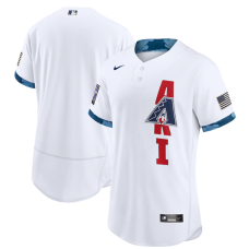 Arizona Diamondbacks Team 2021 White All-Star Flex Base Stitched Jersey