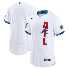Atlanta Braves Team 2021 White All-Star Flex Base Stitched Jersey