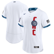 Chicago Cubs Team 2021 White All-Star Flex Base Stitched Jersey
