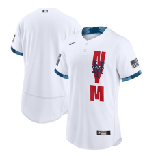 New York Mets Team 2021 White All-Star Flex Base Stitched Jersey