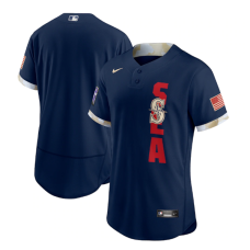 Seattle Mariners Team 2021 Navy All-Star Flex Base Stitched Jersey