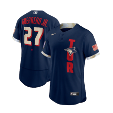 Toronto Blue Jays #27 Vladimir Guerrero Jr. 2021 Navy All-Star Flex Base Stitched Jersey
