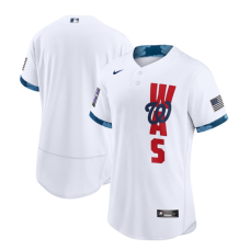 Washington Nationals Team 2021 White All-Star Flex Base Stitched Jersey