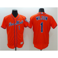 New York Mets 1 Wilson Orange Elite 2021 Jerseys