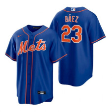 New York Mets #23 Javier Baez Royal Replica Alternate Jersey